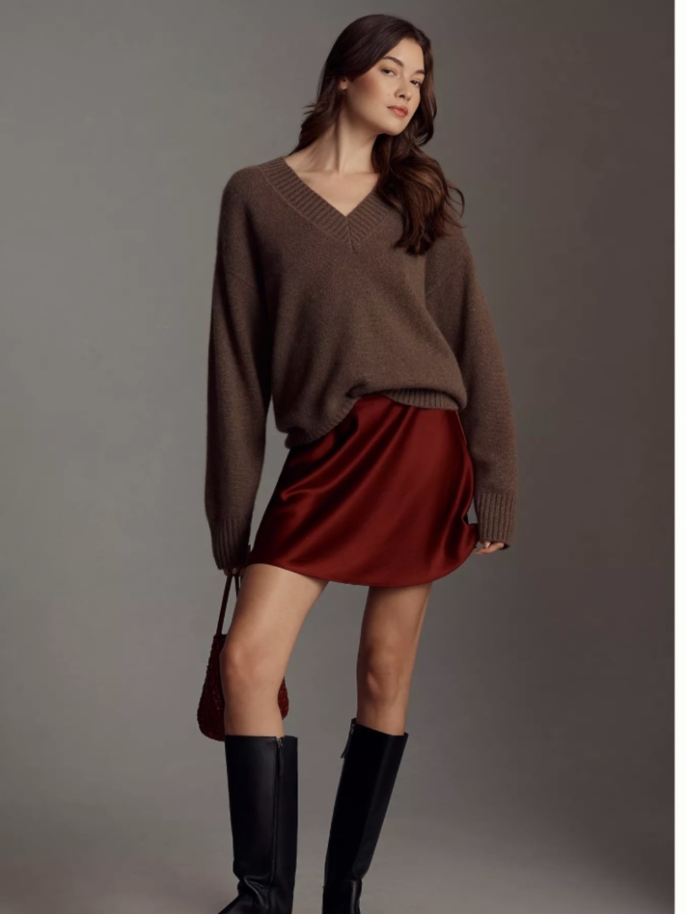 Reformation Brandy Satin Mini Skirt